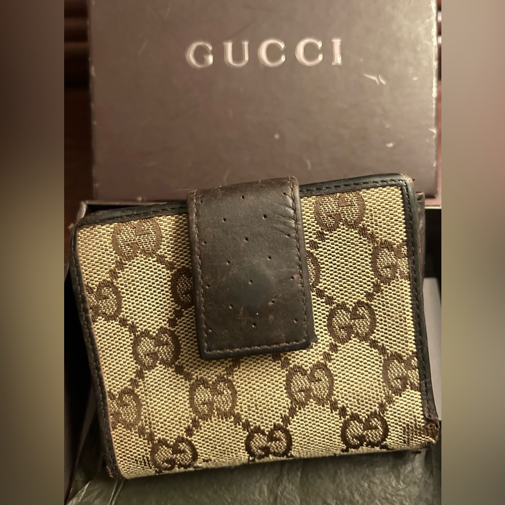 Vtg Gucci GG Ophida Trifold Wallet - Picture 12 of 16